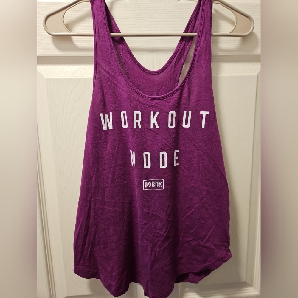 VICTORIA'S SECRET PINK® 'WORKOUT MODE' SPORT RACERBACK TANK SZ S